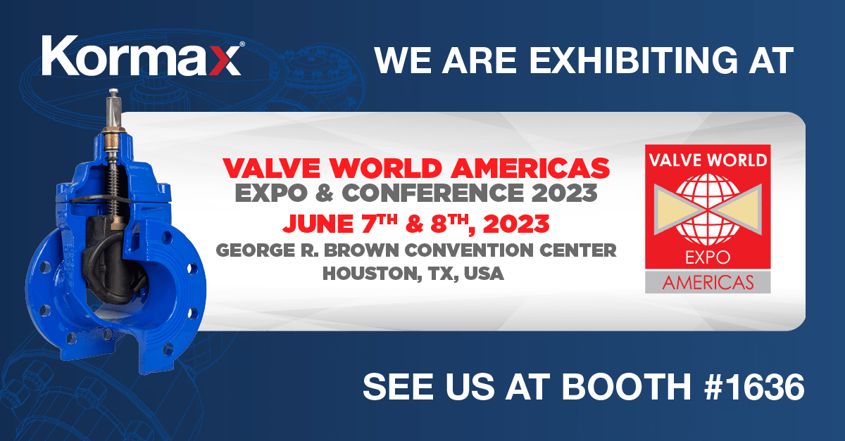 Kormax exhibiting at Valve World Expo 2023